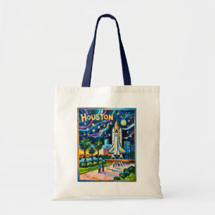 Houston Skyline Space Center Rakete Van Gogh Kinde Tragetasche