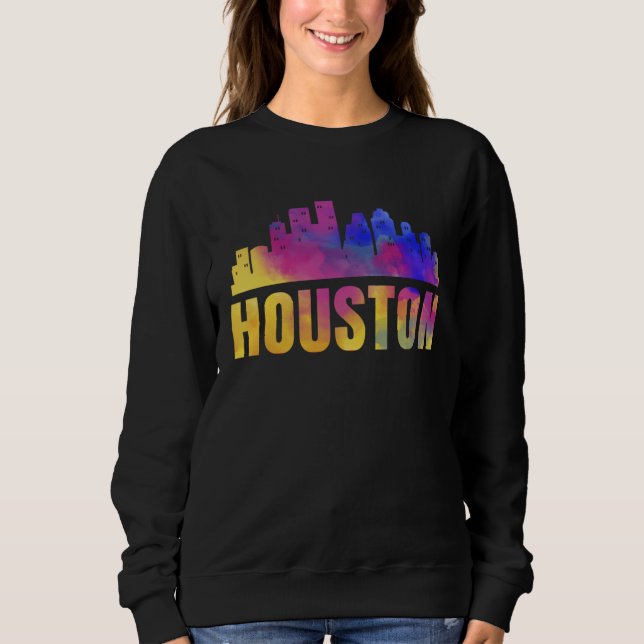 Houston Skyline Texas City H Town TX USA State Ame Sweatshirt (Vorderseite)