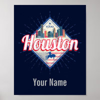 Houston Skyline Texas United Staaten Vintag USA