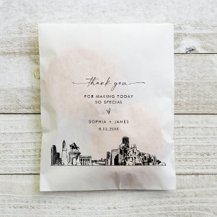 Houston Skyline Wedding Vielen Dank für Ihre Unter Geschenktütchen