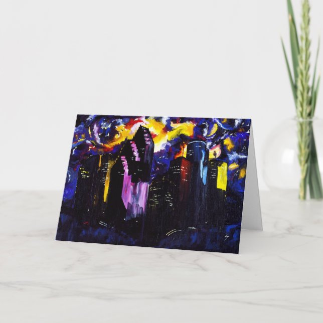 Houston-Skylinepostkarte Karte (Vorderseite)