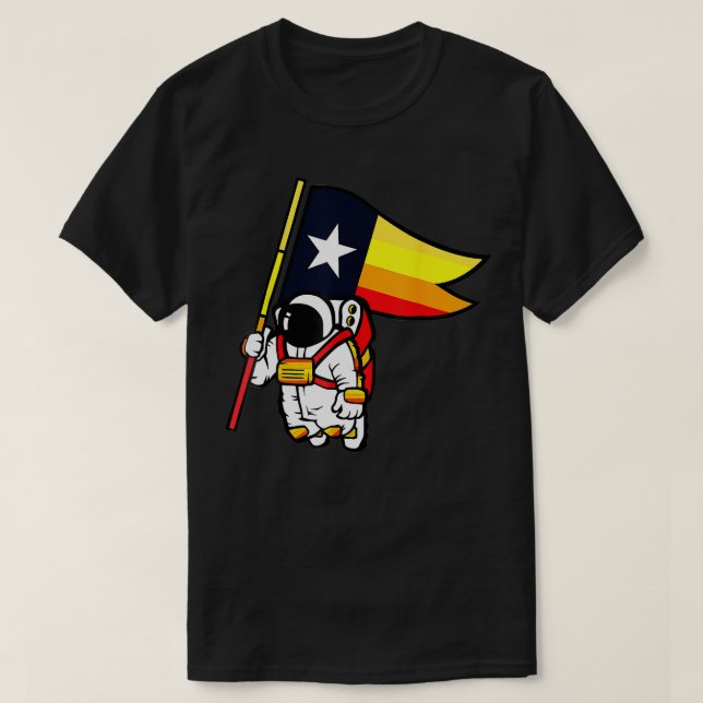 Houston Space City Astronaut-Shirt T-Shirt (Design vorne)