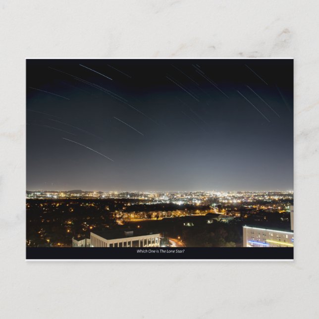 Houston Star Trails Postkarte (Vorderseite)