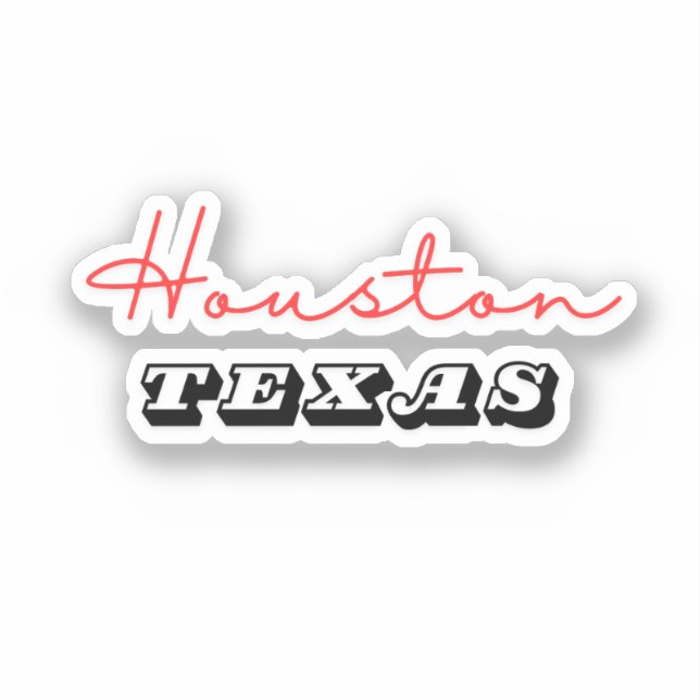 Houston Texas Aufkleber (Vorderseite)