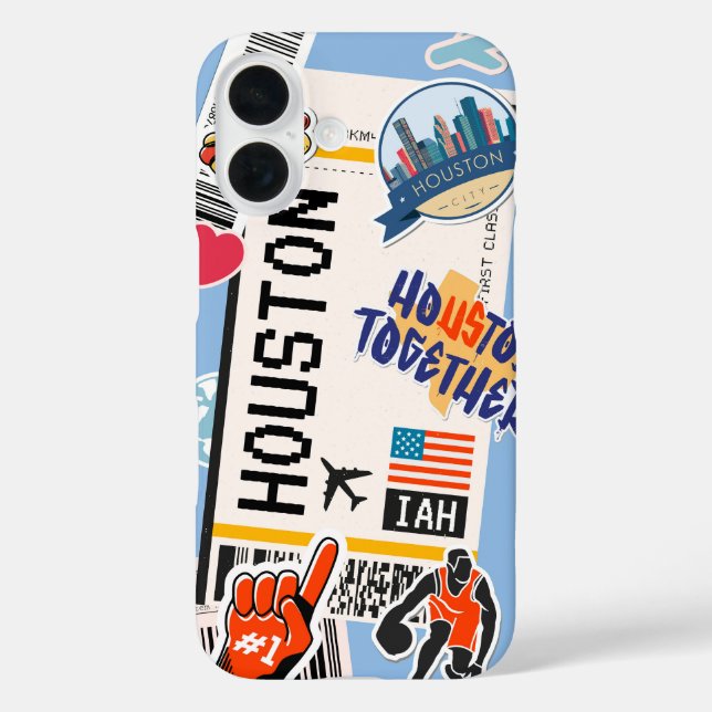 Houston Texas Boarding Pass Case-Mate iPhone Hülle (Rückseite)