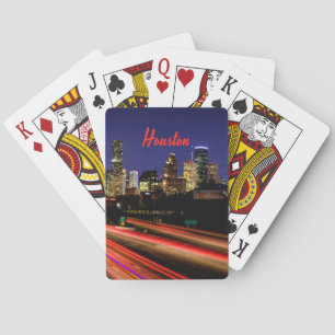 Houston Texas City Skyline Spielkarten