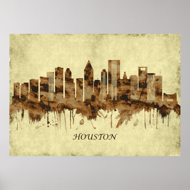Houston Texas Cityscape Poster (Vorne)