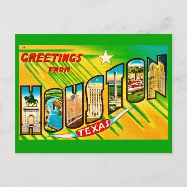 Houston Texas Greeting Postcard Postkarte (Vorderseite)