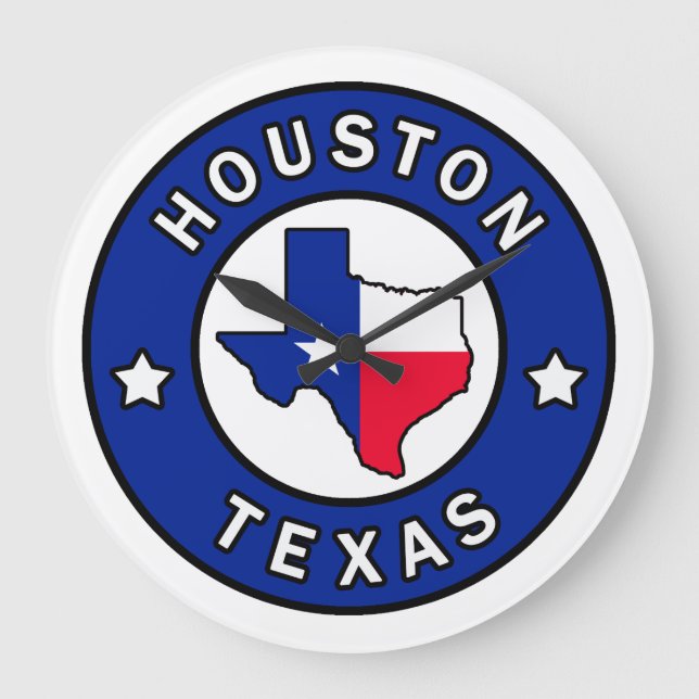 Houston Texas Große Wanduhr (Vorderseite)