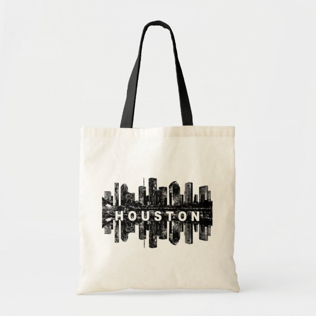 Houston, Texas in schwarz Tinte Tote Bag Tragetasche (Vorne)