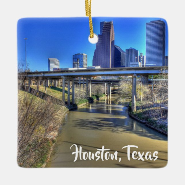 Houston, Texas Keepake Weihnachten Keramikornament (Vorderseite)