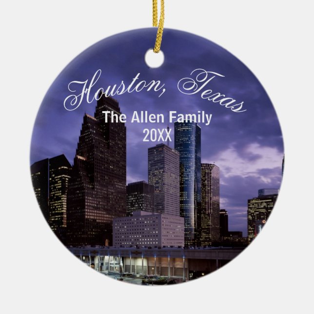 Houston Texas Keramik Ornament (Vorne)