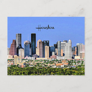 Houston, Texas, landschaftliches Stadtbild Foto Postkarte