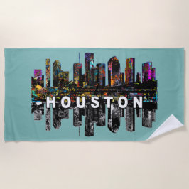Houston, Texas, mit Graffiti bedeckt Strandtuch