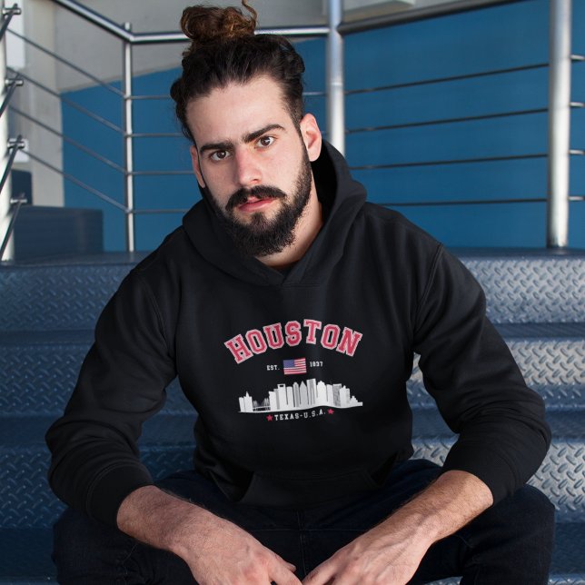 Houston Texas Modern Skyline Design Hoodie (Von Creator hochgeladen)