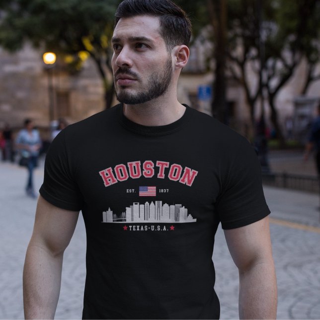 Houston Texas Modern Skyline  T-Shirt (Von Creator hochgeladen)