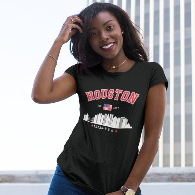 Houston Texas Modern Skyline  Tri-Blend Shirt (Von Creator hochgeladen)