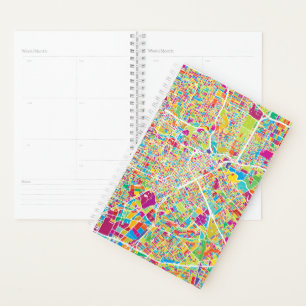 Houston, Texas Neon Map Planer