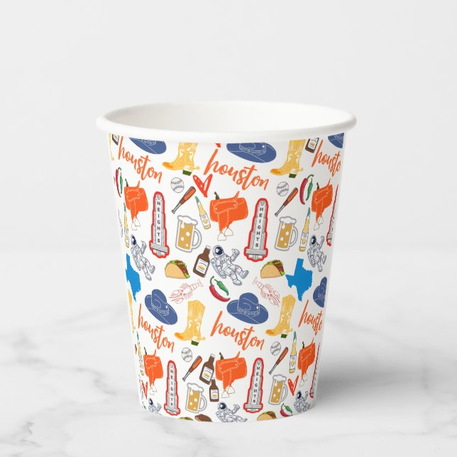 Houston Texas Paper Cups Pappbecher (Vorderseite)