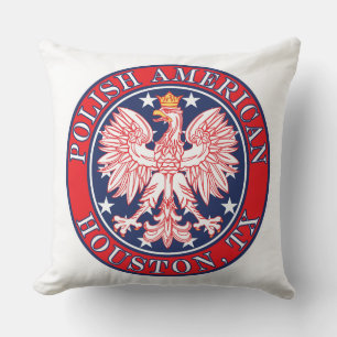 Houston Texas Polnischer Adler Kissen