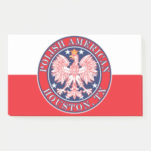 Houston Texas Polnischer Adler Post-it Klebezettel