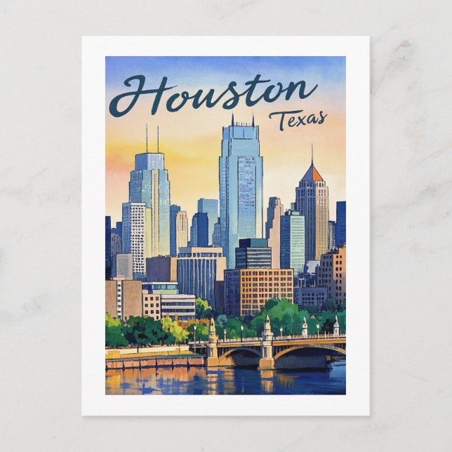 Houston Texas Postcard Postkarte (Vorderseite)