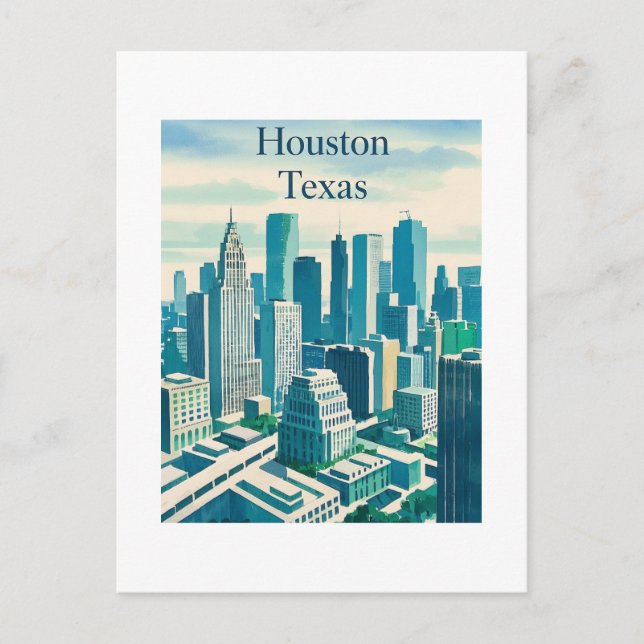 Houston Texas Postcard Postkarte (Vorderseite)
