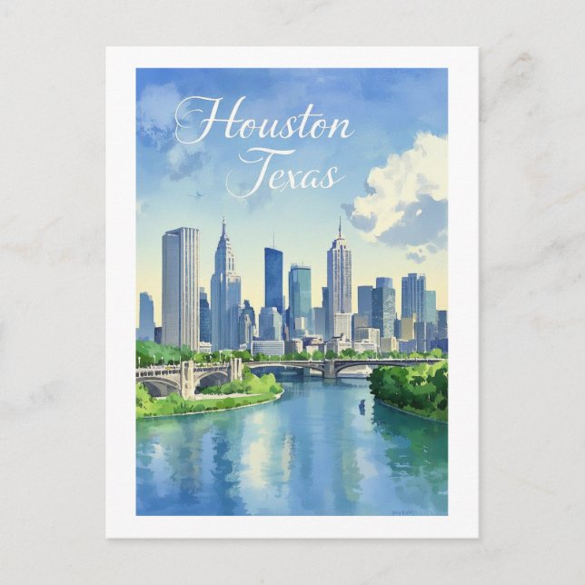 Houston Texas Postcard Postkarte (Vorderseite)