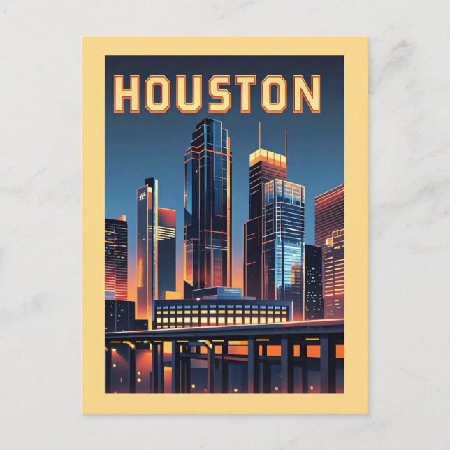 Houston Texas Postcard Postkarte (Vorderseite)