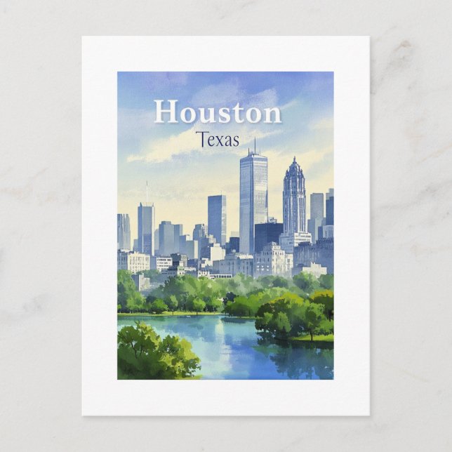 Houston Texas Postcard Postkarte (Vorderseite)
