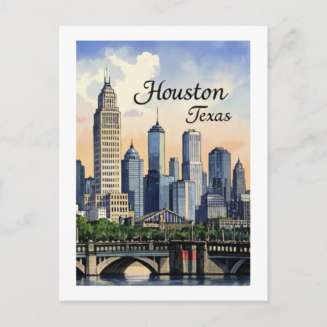 Houston Texas Postcard Postkarte (Vorderseite)