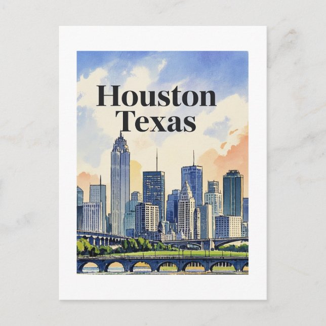 Houston Texas Postcard Postkarte (Vorderseite)