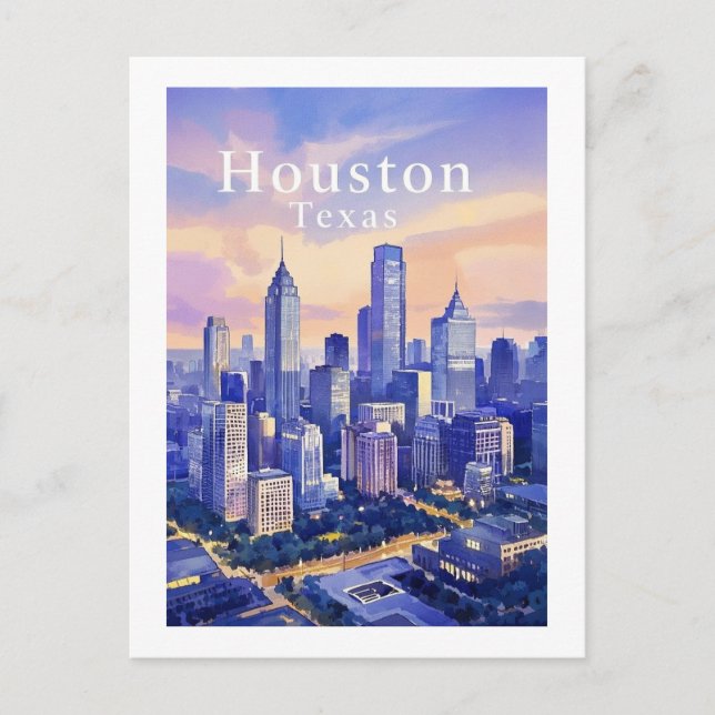 Houston Texas Postcard Postkarte (Vorderseite)