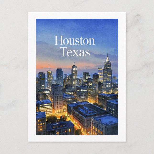 Houston Texas Postcard Postkarte (Vorderseite)