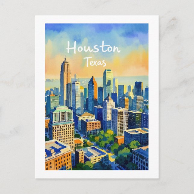 Houston Texas Postcard Postkarte (Vorderseite)