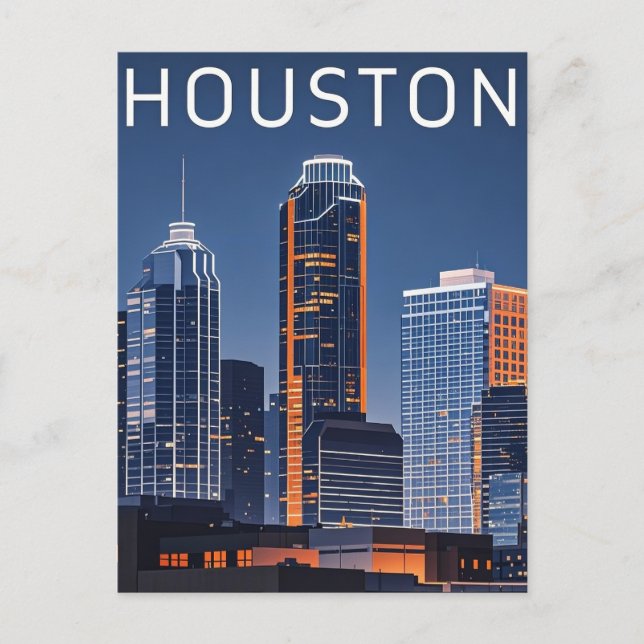 Houston Texas Postcard Postkarte (Vorderseite)