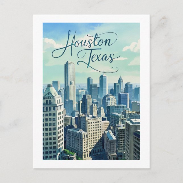 Houston Texas Postcard Postkarte (Vorderseite)