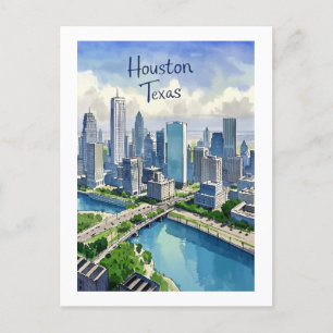 Houston Texas Postcard Postkarte