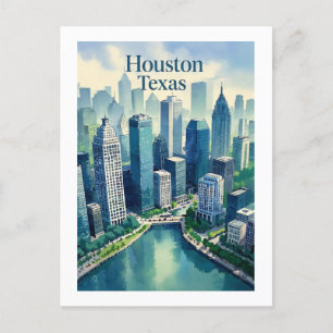 Houston Texas Postcard Postkarte
