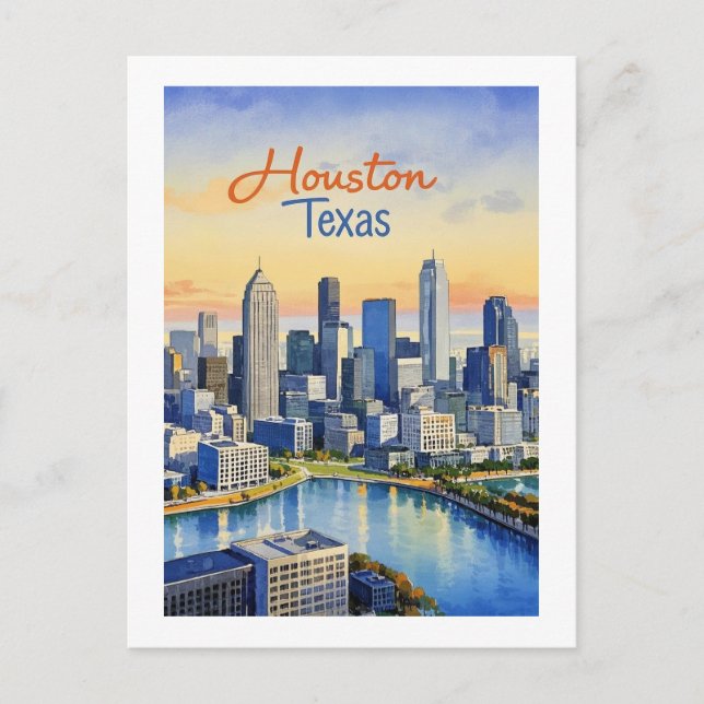 Houston Texas Postcard Postkarte (Vorderseite)