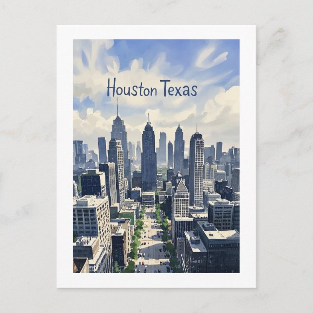 Houston Texas Postcard Postkarte (Vorderseite)