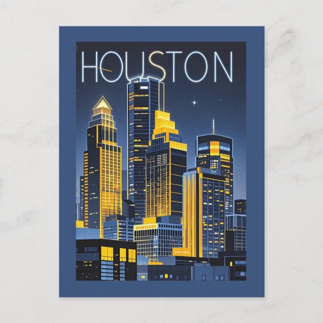 Houston Texas Postcard Postkarte (Vorderseite)