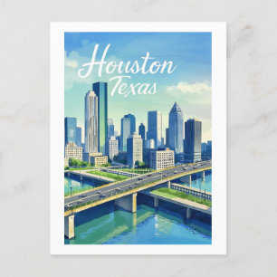 Houston Texas Postcard Postkarte