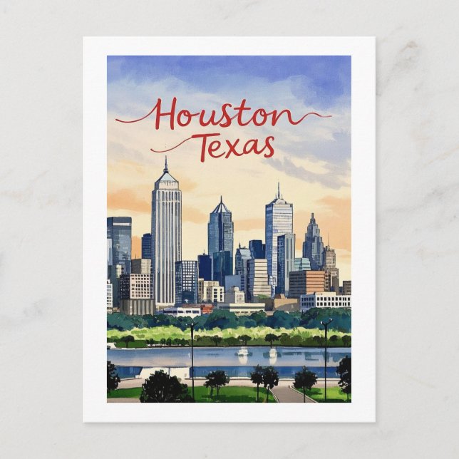 Houston Texas Postcard Postkarte (Vorderseite)