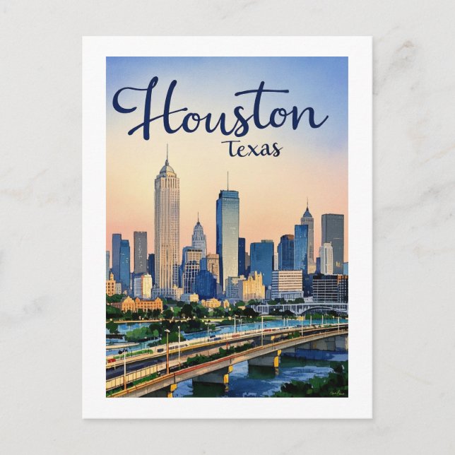 Houston Texas Postcard Postkarte (Vorderseite)