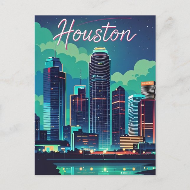 Houston Texas Postkarte (Vorderseite)