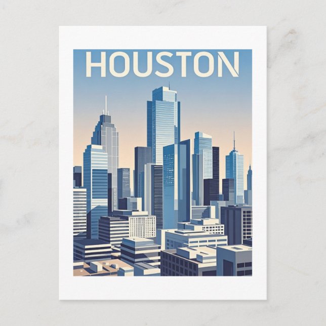 Houston Texas Postkarte (Vorderseite)