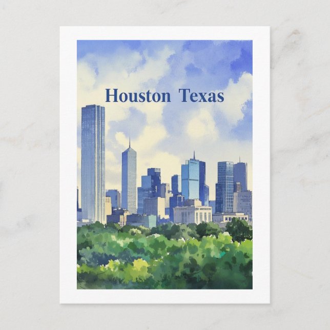 Houston Texas Postkarte (Vorderseite)