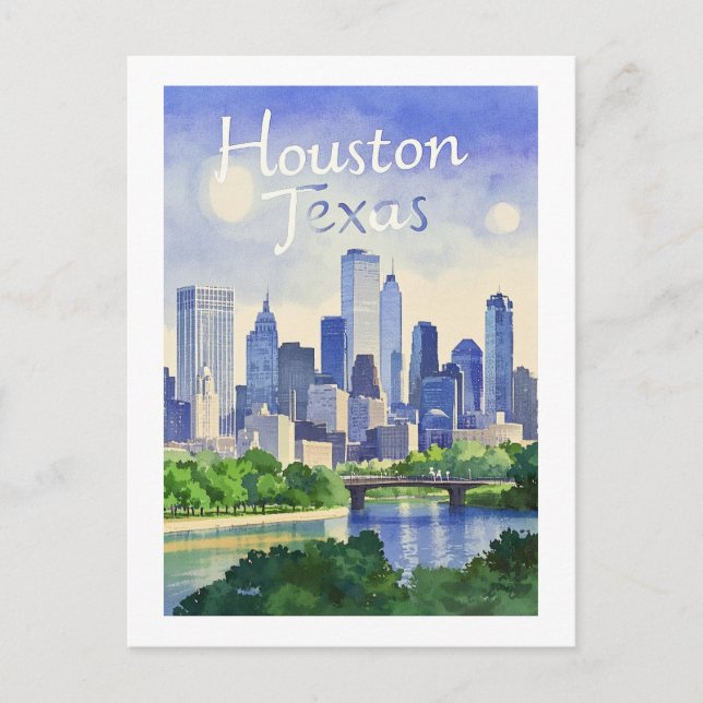 Houston Texas Postkarte (Vorderseite)