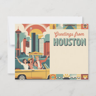Houston texas postkarte